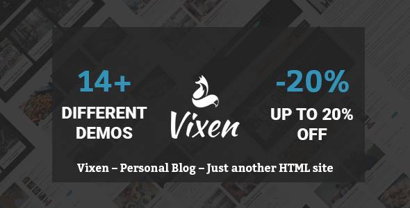 Vixen - Multipurpose Blog / Magazine Template